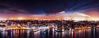 Panorama: Skyline Amsterdam van Jantien Goudzwaard thumbnail