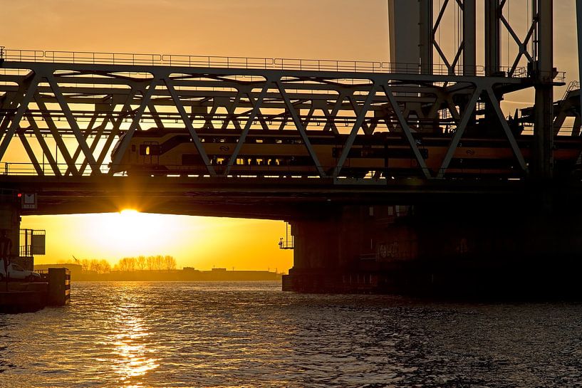 Sunset Hefbrug Dordrecht von Anton de Zeeuw