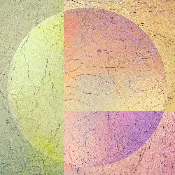 Moderne Abstraktion im Minimalismus. Sanfte Regenbogenfarben. 1 von Alie Ekkelenkamp