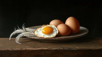 Malse veren en verse eieren van Klaus Tesching - Art-AI