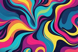 abstracte achtergrond poollicht regenboog van hisam colours