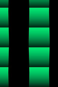 Minimalist modern green and black slats