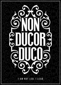 Non Ducor, Duco - Ik word niet geleid, ik leid van Pixelbull Design