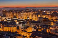 Valencia stad na zonsondergang van Elroy Spelbos Fotografie thumbnail
