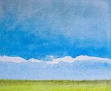 Dutch Landscape | Minimalist Watercolour Painting by WatercolorWall thumbnail