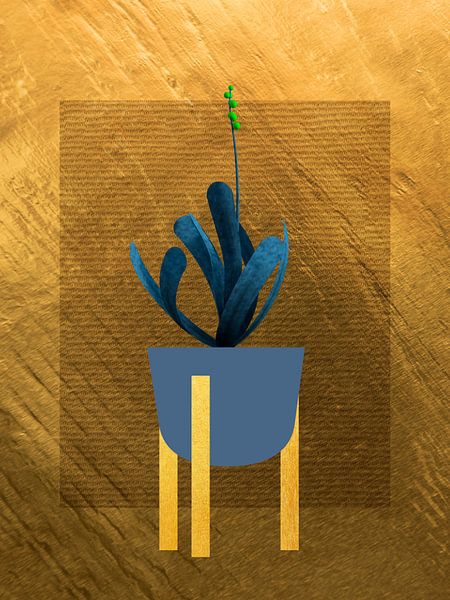 Modern Stilleven:  Collages in goud van Studio Pieternel