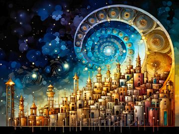 Utopia - Stad van licht van Max Steinwald