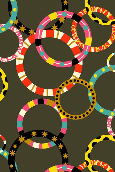 Motif abstrait de cercles superposés par uta krogmann