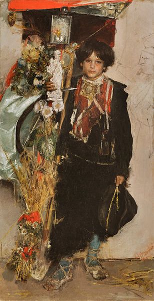 Antonio Mancini - vaandeldrager van het oogstfeest van Peter Balan