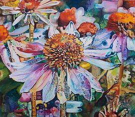 Le chapeau de soleil dans une nouvelle tenue sur Janny Schilderink......Atelier "de Tuute "