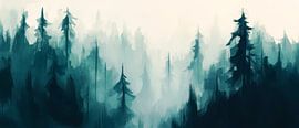 Nebliger Wald von Poster Art Shop