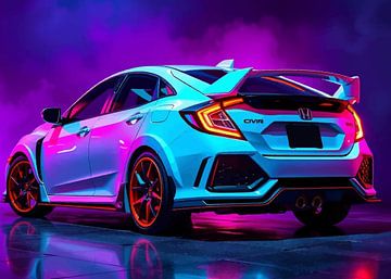 Honda Civic Type R Wit Neon 2 van MIROKKU