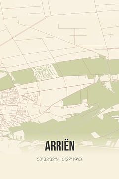 Vintage landkaart van Arriën (Overijssel) van Rezona