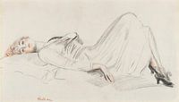 Paul César Helleu - Liggende jonge vrouw van Peter Balan thumbnail