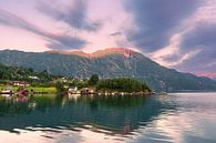 View over the Åkrafjord in the evening in Norway by Rico Ködder thumbnail