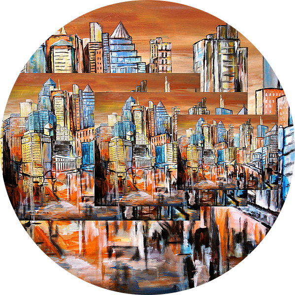 Skyline (stad) van Eberhard Schmidt-Dranske