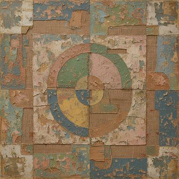 Série Wabi-Sabi : abstraction géométrique avec des textures altérées par le temps