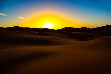 Zonsopkomst in de Sahara sur Natuur aan de muur