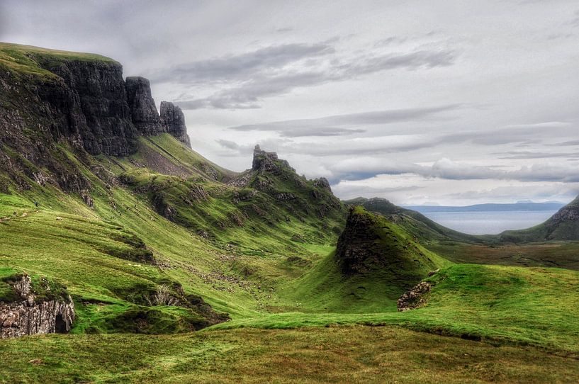 Landschap in de Quiraing, Schotland. van Edward Boer