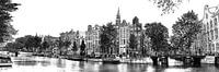 Pen drawing Southern church Amsterdam Kloveniersburgwal