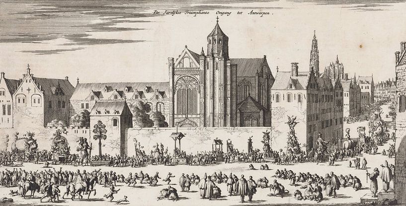 Jährlicher Ommegang in Antwerpen, ca. 1680-1681 von Atelier Liesjes