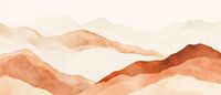 Zachte landschappen in aardetinten van Poster Art Shop thumbnail