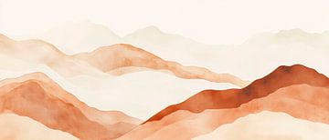Zachte landschappen in aardetinten van Poster Art Shop