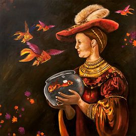 Rembrandt Saskia van Uylenburgh by KleurrijkeKunst van Lianne Schotman