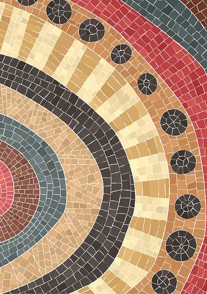 Mosaic background, abstract graphic art by Richard Laschon