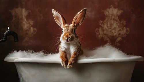 Kaninchen im Bad-Panorama