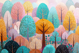 Rêves de forêt colorée sur Studio des Fleurs