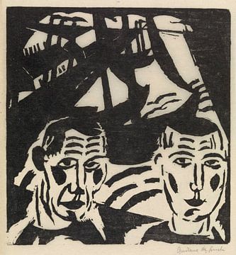 Hollandse vissers, Gustave De Smet, 1920 van Atelier Liesjes