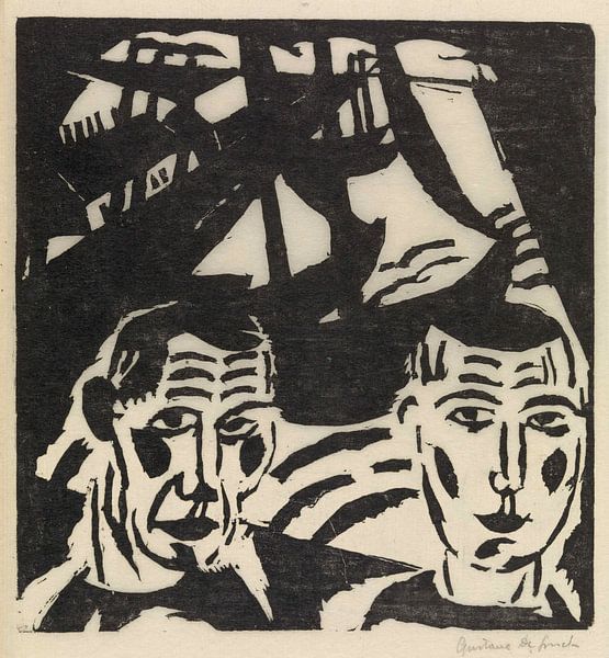 Pêcheurs néerlandais, Gustave De Smet, 1920 par Atelier Liesjes