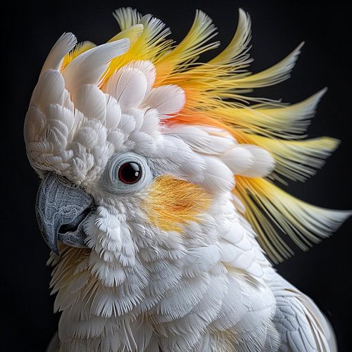 Beautiful Cockatoo Parrot Portrait Headshot