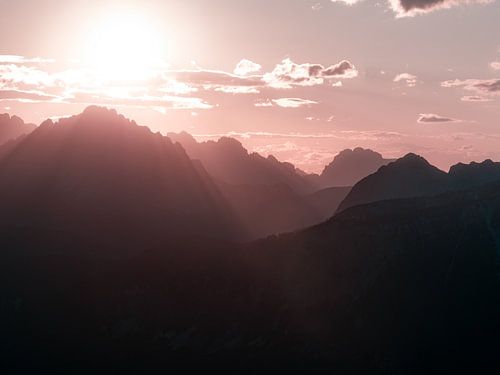 The Dolomites immerse themselves in sunlight
