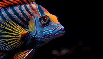 Tropische Fische buntes Panorama von TheXclusive Art