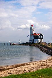 Het Paard lighthouse in Marken on the Markermeer lake by Alice Berkien-van Mil