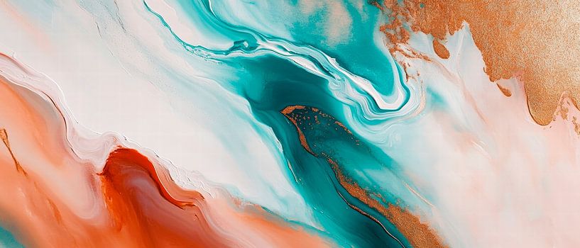 Colourful currents - Abstract composition by Poster Art Shop