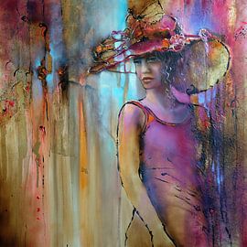 Laura mit Hut von Annette Schmucker