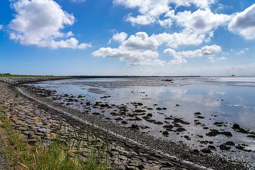 Ballumerbocht bij Ameland tijdens eb.