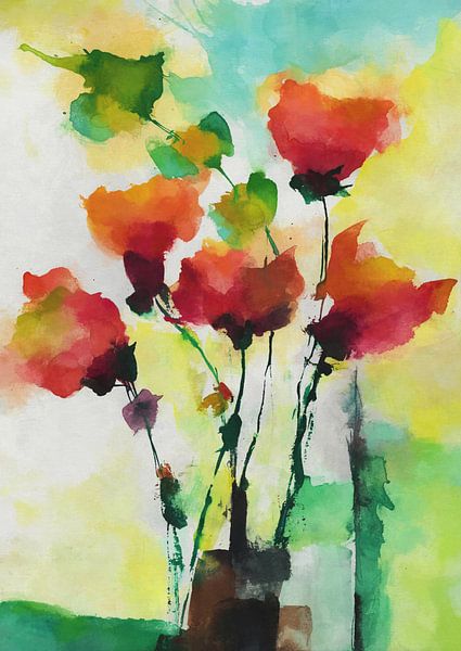 Fleurs Rouges par Angel Estevez