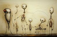 Bizarre surreal drawing of strange dolls by Art Bizarre thumbnail