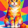 Prism Whiskers – Pop Art Cat by Dodik Hariyono