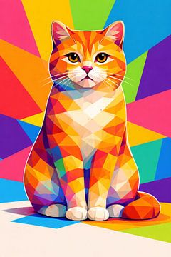 Prism Whiskers – Pop Art Kat van Dodik Hariyono
