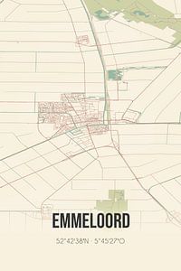Alte Karte von Emmeloord (Flevoland) von Rezona