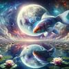 Kosmische Reflektionen im Lotusmeer von artefacti