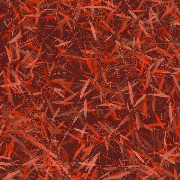 Autumn leaves. Autumnal abstract botanical in retro colors by Dina Dankers