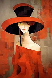 Porträt einer Frau von Blickfänger Gemälde