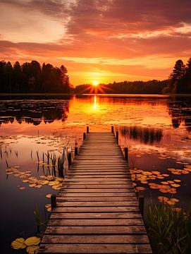 Natursee im Sonnenuntergang V4