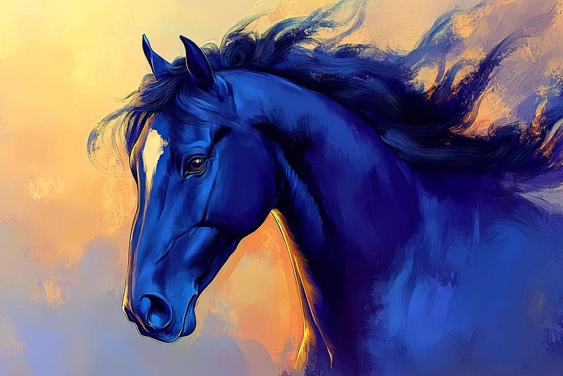 Blue Rider in the morning light Majesty of the night sky by Poster Art Shop